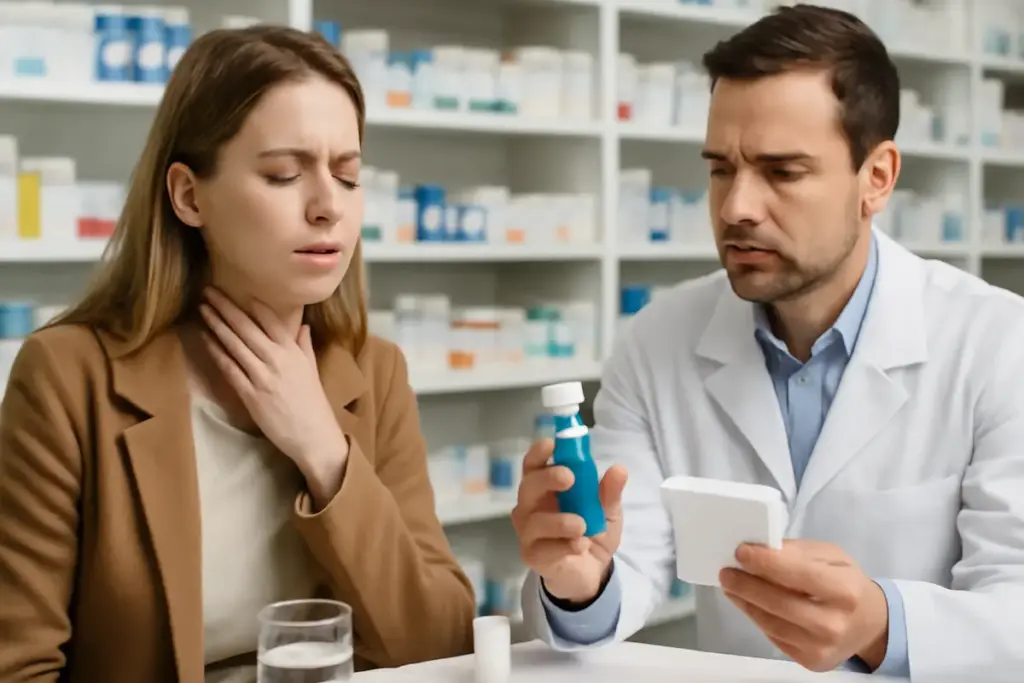 Rimedi per il mal di gola in farmacia: quando serve il disinfettante locale e il rischio di usi impropri